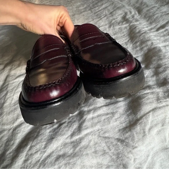 G.H. Bass Chunky Weejuns Loafers 6.5 Burgundy - Picture 8 of 9
